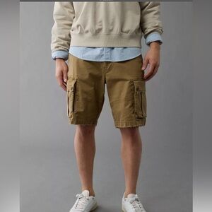 American Eagle sz 26 Beige Ne(x)t Level Classic 10" Khaki Cargo Shorts New
